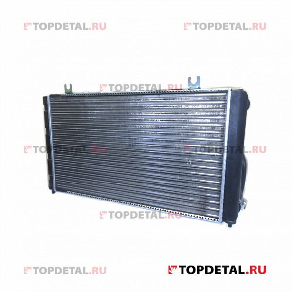 УЦЕНКА Радиатор охлаждения ВАЗ-1118 (без конд.) с электровентилятором (ДЗА) (Вмятина)