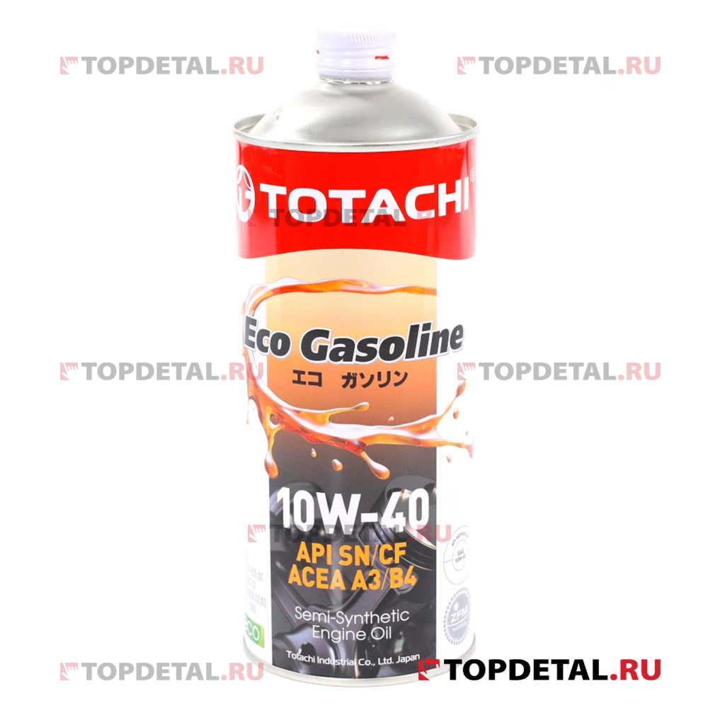 Масло TOTACHI моторное 10W40 Eco Gasoline SN/CF 1л (полусинтетика)