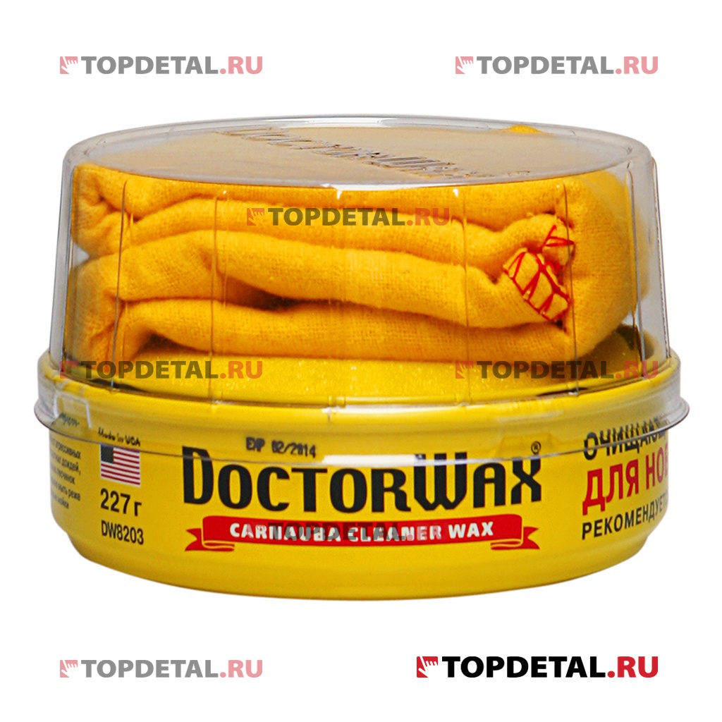 Полироль-паста "Карнауба" для новых а/м (губка+салфетка) DoctorWax 227 г