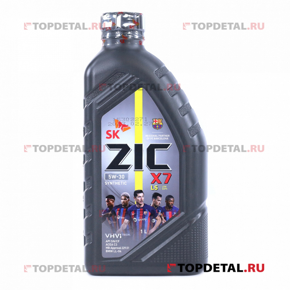 Масло ZIC X7 LS моторное 5W30 1л (синтетика)