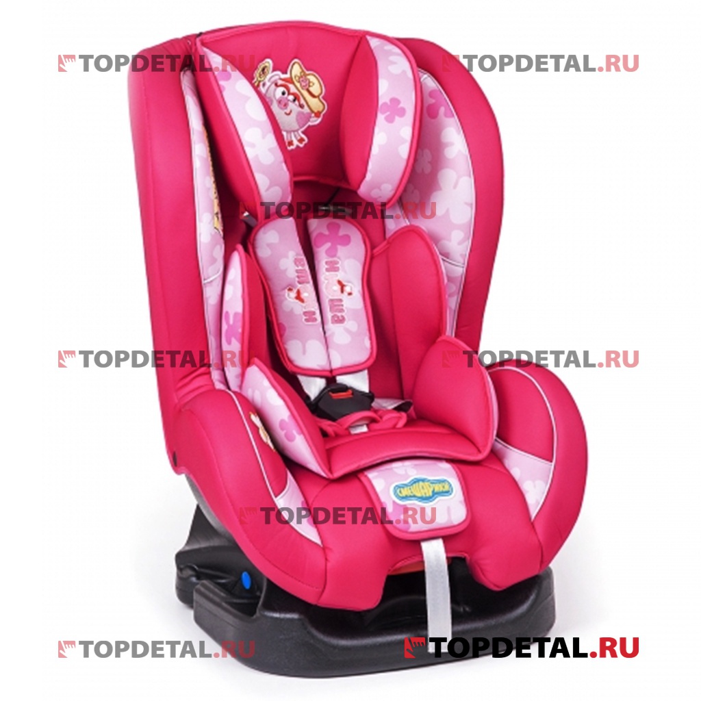 Кресло детское (от 0 до 18 кг) до 4-х лет Смешарики полиэстер (розовый) "Нюша"