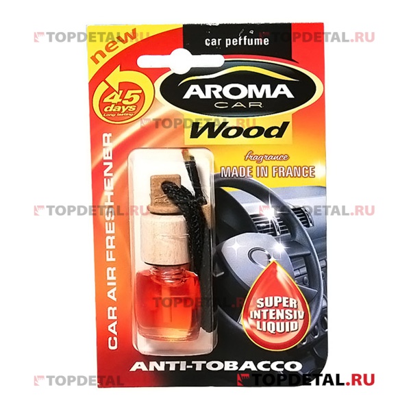 Ароматизатор Aroma Car Wood "Анти-Табак" флакон с деревянной крышкой