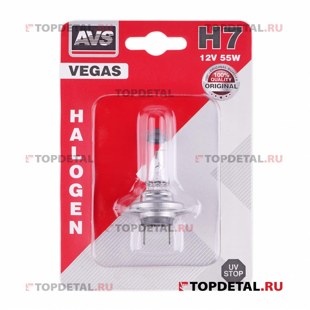 Лампа галогенная H7 12В 55 Вт PX26d AVS Vegas