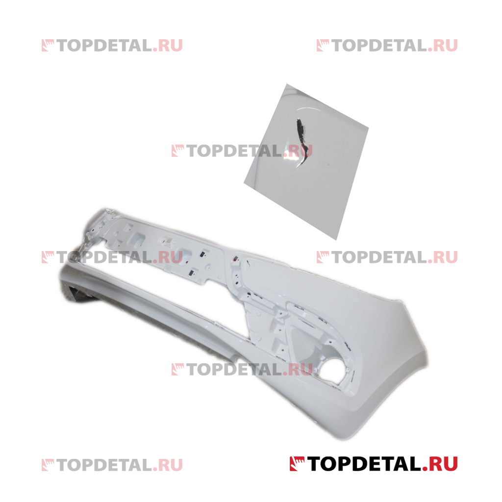 УЦЕНКА ТЕХНОПЛАСТ 8450103785221 БАМПЕР ПЕРЕДНИЙ LADA GRANTA FL ОКРАШЕННЫЙ БЕЛЫЙ (Б (глубокая царапин