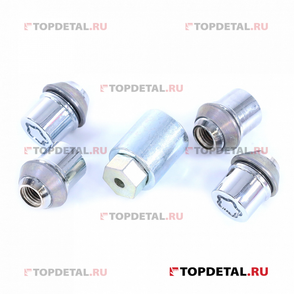 Гайка колесная секретная (кт.) М12*1,5 H=32.5 Большой конус Ключ 19мм McGard