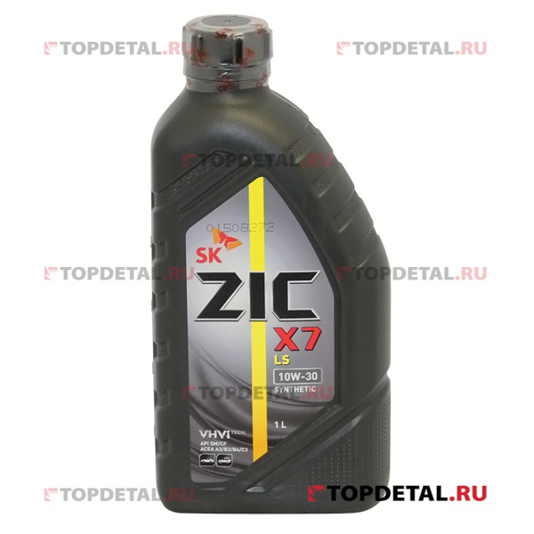 Масло ZIC X7 LS моторное 10W30 1 л  (синтетика)