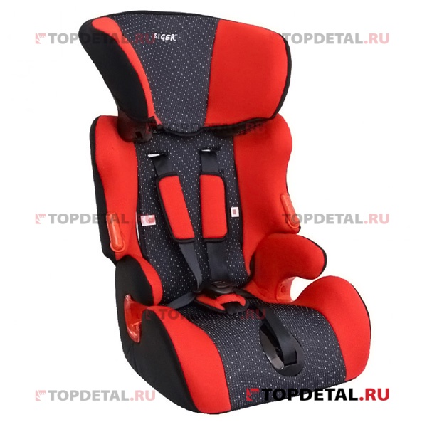 Кресло детское (от  9 до 36 кг) до 12 лет SIGER (КРЕС0045) КОСМО, красный