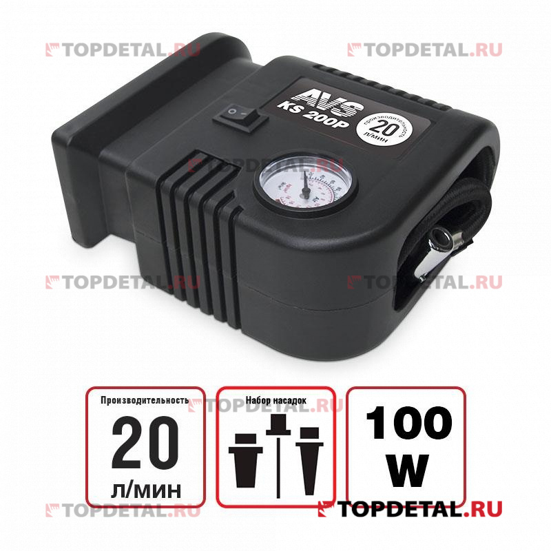 Компрессор 7 атм- 20 л/мин 12 V KS200P AVS Компрессор 7 атм- 20 л/мин 12 V KS200P AVS