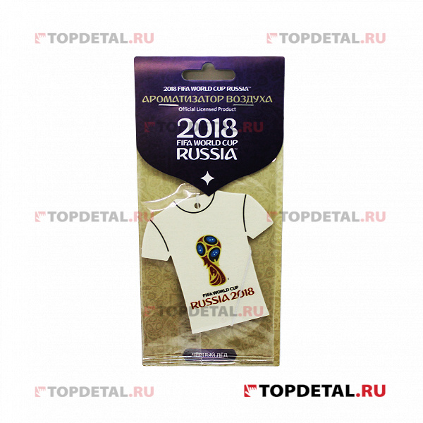 Ароматизатор "AURAMI" подвесной, картонный FIFA-2018 ФУТБОЛКА КУБОК (черный лед)