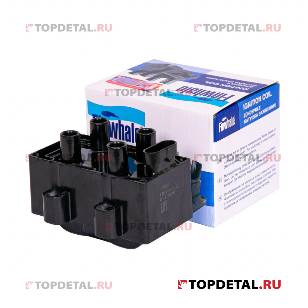 Катушка зажигания Lada Largus 1.6 (8V, Renault Logan (Sandero, Stepway) I, II 1.4, 1.6 FINWHALE