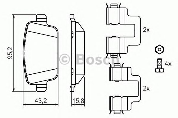 Колодки тормозные BOSCH 0 986 494 214