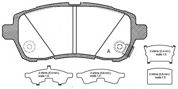 Колодки тормозные дисковые OPEN PARTS BPA128102
