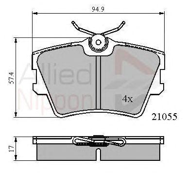 Колодки тормозные дисковые COMLINE ADB0272