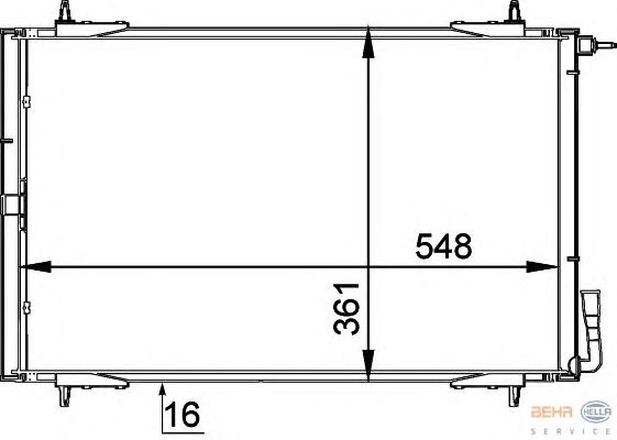 Радиатор кондиционера BEHR (HELLA) 8FC 351 037-511