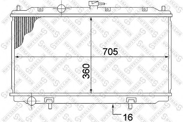 Радиатор системы охлаждения МКПП STELLOX 10-25167-SX