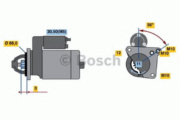 Стартер BOSCH 0 001 107 476 Стартер BOSCH 0 001 107 476