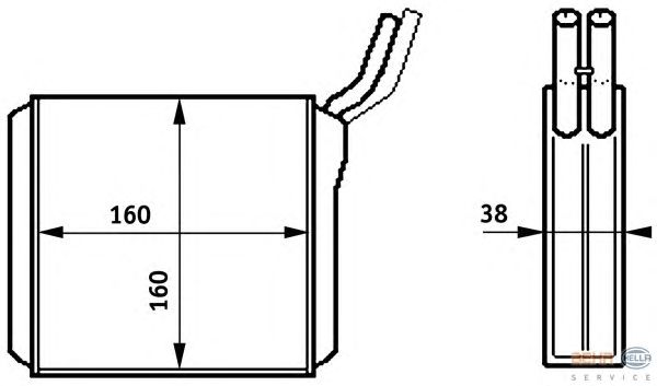 Радиатор отопителя BEHR (HELLA) 8FH 351 313-261