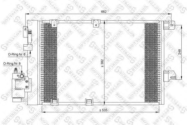 Радиатор кондиционера STELLOX 10-45015-SX