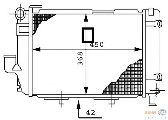 Радиатор охлаждения двигателя BEHR (HELLA) 8MK 376 711-361